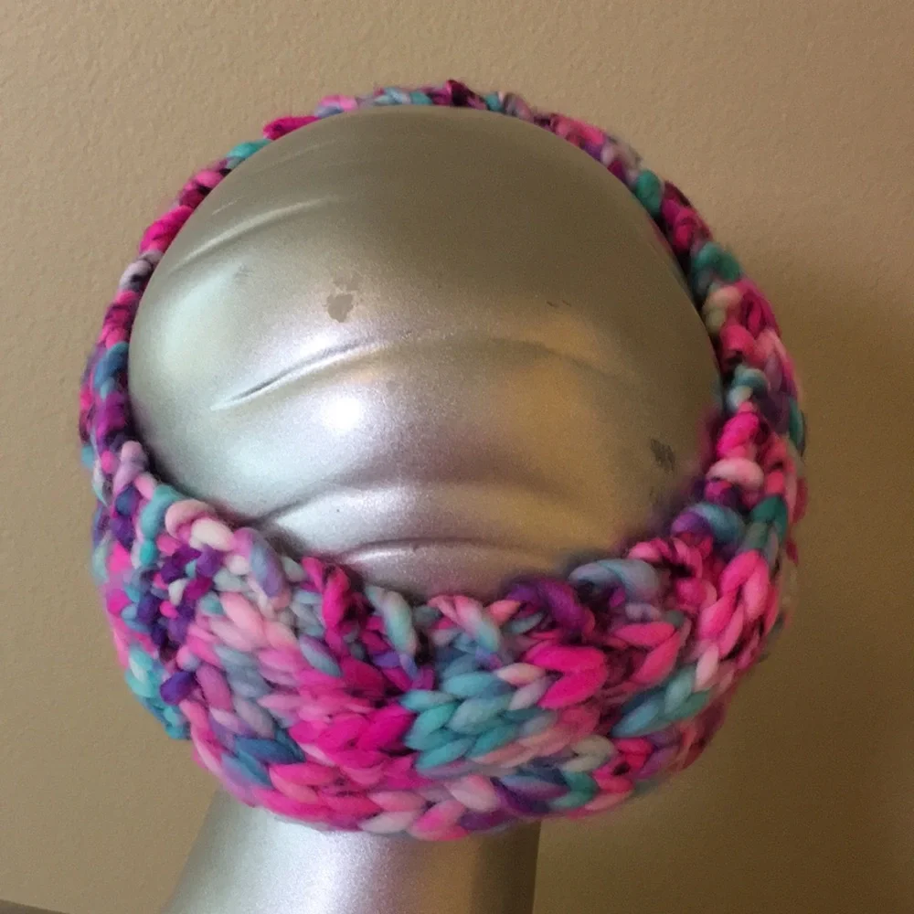 Hand Knit Women's Ear Warmer Headband Merino Wool